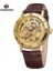 1-Gold Forsining Şeffaf Tasarım Erkek Izle Lüks Otomatik Kurma Mekanik Saat Su Geçirmez Spor Erkek Saatler Reloj Hombre (Yurt Dışından) 1