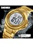 Rosegold Siyah Skmeı Lüks Altın Moda Dijital Erkek Saatler Paslanmaz Çelik Elektronik Erkek Saat Iş Kol Saati Reloj Hombre (Yurt Dışından) 5