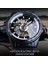 GMT963-1 Forsining 2016 Döner Çerçeve Spor Tasarım Silikon Bant Erkek Saatler Top Marka Lüks Otomatik Siyah Moda Gündelik Saat Saat (Yurt Dışından) 3