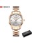 Gül Beyaz Kutu Curren Altın Izle Kadın Saatler Bayanlar 9007 Çelik Kadın Bilezik Saatler Kadın Saat Relogio Feminino Montre Femme (Yurt Dışından) 1