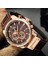 Gül Kahve Kutusu Curren Moda Tarihi Kuvars Erkek Saatler Top Marka Lüks Erkek Saat Chronograph Spor Erkek Kol Saati Hodinky Relogio Masculino (Yurt Dışından) 4