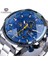 GMT1137-1 Forsining Yepyeni Beyaz Erkek Mekanik Spor Saat Otomatik 3 Alt Kadran Takvim Tam Paslanmaz Çelik Kayış Saat Reloj Hombre (Yurt Dışından) 1