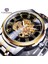 GMT1236-4 Forsining Moda Altın Askeri Içi Boş Mekanik Paslanmaz Çelik Saat Aydınlık Spor Erkek Saatler Tourbillon Montre Homme (Yurt Dışından) 2