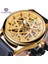 GMT1139-5 Forsining Altın Dişli Hareketi Retro Kraliyet Klasik Moda Erkek Mekanik Bilek Saatler Top Marka Lüks Erkek Saat Relogio (Yurt Dışından) 1