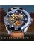 GMT1155-7 Forsining Yaratıcı Mekanik Spor Saatler Erkek Otomatik Yarım Renkli Kadran Kahverengi Deri Kayış Yarış Açık Saat Reloj Hombre (Yurt Dışından) 3