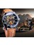 GMT1155-7 Forsining Yaratıcı Mekanik Spor Saatler Erkek Otomatik Yarım Renkli Kadran Kahverengi Deri Kayış Yarış Açık Saat Reloj Hombre (Yurt Dışından) 4