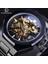 GMT1174-3 Forsining Izle Siyah Altın Iş Mekanik Saat Su Geçirmez Otomatik Izle Üst Marka Lüks Relogio Masculino (Yurt Dışından) 4