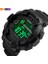 Siyah Skmeı Açık Spor Erkek Izle Çok Fonksiyonlu 5bar Su Geçirmez Pu Kayış LED Ekran Saatler Chrono Dijital Saat Reloj Hombre 1243 (Yurt Dışından) 2