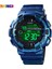 Siyah Skmeı Açık Spor Erkek Izle Çok Fonksiyonlu 5bar Su Geçirmez Pu Kayış LED Ekran Saatler Chrono Dijital Saat Reloj Hombre 1243 (Yurt Dışından) 3