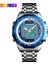Gümüş Siyah Güneş Erkekler Askeri Spor Saatler Erkek Dijital Kuvars Saat Tam Çelik Su Geçirmez Kol Saati Relojes Hombre 2019 Skmeı (Yurt Dışından) 3