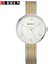 Altın Beyaz Curren Marka Lüks Kadın Bilezik Saatler Casual Bayan Elbise Kuvars Saat Tam Çelik Kadın Izle Montre Femme Reloj Mujer (Yurt Dışından) 1