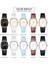 Gül Siyah Kara Kutu Wwoor 2022 Kadın Izle Moda Deri Kuvars Bilezik Izle Üst Marka Lüks Su Geçirmez Bayanlar Kol Saati Montre Femme Feminino (Yurt Dışından) 2