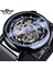GMT1130-9 Kazanan Klasik Erkekler Mekanik Izle Siyah Altın Ince Analog Örgü Çelik Bant Erkek Gündelik Elbise Kol Saati Saat Adam Için (Yurt Dışından) 1