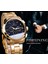 S899-3 Forsining Siyah Iş Mekanik Erkek Saat Otomatik 3 Alt Kadran Tarih Altın Çelik Band Elbise Kol Saati Saat Saat Reloj (Yurt Dışından) 4