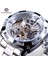 GMT1091-2 Forsining Erkekler Saatler Üst Marka Lüks Otomatik Mekanik Saat Erkekler Için Gümüş Paslanmaz Çelik Bantlı Izle Aydınlık Eller (Yurt Dışından) 2