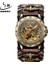 SH9921-2 Shenhua Vintage Gotik Saat Kahverengi Kaya Paslanmaz Çelik Steampunk Tourbillon Erkekler Otomatik Mekanik Aydınlık Saat (Yurt Dışından) 1