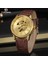 Altın Beyaz Forsınıng Klasik Moda Erkek Saatler Tourbillion Altın Rengi Otomatik Mekanik Izle Erkekler Üst Marka Lüks Saat (Yurt Dışından) 5