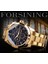 S899-7 Forsining Siyah Iş Mekanik Erkek Izle Otomatik 3 Alt Kadran Tarih Altın Çelik Band Elbise Kol Saati Saat Saat Reloj (Yurt Dışından) 3