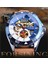 GMT1155-5 Forsining Benzersiz Erkek Saat Otomatik Yaratıcı Yarım Mavi Beyaz Içi Boş Kadran Hakiki Deri Mekanik Saat Moda Relojes 2019 (Yurt Dışından) 3