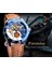 GMT1155-5 Forsining Benzersiz Erkek Saat Otomatik Yaratıcı Yarım Mavi Beyaz Içi Boş Kadran Hakiki Deri Mekanik Saat Moda Relojes 2019 (Yurt Dışından) 4