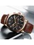 Gül Altın Siyah Lıge Erkekler Için Lüks Marka Spor Saatler Deri Izle Su Geçirmez Kol Saati Adam Saat Moda Chronograph Relogio Masculino + Kutu (Yurt Dışından) 3