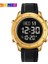 Siyah Altın Deri Skmeı Sokak Modası Büyük Sayılar Chrono Alarm Elektronik Saat Su Geçirmez Aydınlık Dijital Basit Erkek Izle 2 WATCHBAND1864 (Yurt Dışından) 1