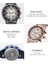 Sıyah Mını Focus Benzersiz Moda Izle Erkekler Kuvars Analog Saat Mavi Örgü Kayış 3 Alt Kadran Çok Fonksiyonlu Üst Marka Lüks Spor Saatler (Yurt Dışından) 4