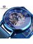 GMT1040-11 Forsining Retro Moda Tasarım Spor Mekanik Saat Aydınlık Eller Şeffaf Örgü Bilezik Erkekler Için Üst Marka Lüks (Yurt Dışından) 1