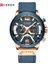 Gül Mavisi Curren Erkek Saatler Üst Marka Lüks Deri Spor Saat Erkekler Moda Chronograph Kuvars Adam Saat Su Geçirmez Relogio Masculino (Yurt Dışından) 1