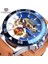 GMT1155-10 Forsining Yeni Moda Mekanik Saat Otomatik Erkekler Erkek Yarış Spor Hakiki Deri Kayış Bilek Saatler Reloj Hombre (Yurt Dışından) 1