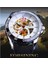 GMT1155-10 Forsining Yeni Moda Mekanik Saat Otomatik Erkekler Erkek Yarış Spor Hakiki Deri Kayış Bilek Saatler Reloj Hombre (Yurt Dışından) 3