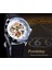 GMT1155-10 Forsining Yeni Moda Mekanik Saat Otomatik Erkekler Erkek Yarış Spor Hakiki Deri Kayış Bilek Saatler Reloj Hombre (Yurt Dışından) 4