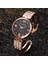 141 Gül Altın Siyah Bilezik Izle Kadınlar Lüks Paslanmaz Çelik Saat Kuvars Saatler Bayan Moda Bayanlar Kol Saati Kadın Reloj Mujer Montre Femme (Yurt Dışından) 3