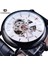 GMT1030-3 Forsining Şeffaf Kılıf Avigator Serisi Hakiki Deri Kayış Moda Tasarım Erkekler Otomatik Saatler Üst Marka Lüks (Yurt Dışından) 1