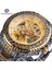 GMT1213-4 Forsining Lüks Erkekler Otomatik Mekanik Kol Saati Su Geçirmez Paslanmaz Çelik Elmas Izle Altın Erkek Saat Vintage Reloj (Yurt Dışından) 2