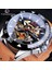 GMT1155-4 Forsining Yaratıcı Mekanik Spor Saatler Erkek Otomatik Yarım Renkli Kadran Kahverengi Deri Kayış Yarış Açık Saat Reloj Hombre (Yurt Dışından) 2