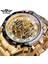 GMT1181-5 Kazanan Erkekler Steampunk Moda Altın Açık Çalışma Şeffaf Erkekler Otomatik Kol Saati Mekanik Üst Marka Lüks Aydınlık (Yurt Dışından) 1