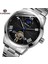 Siyah Gümüş 4151 Lüks Ay Fazı Paslanmaz Çelik Bilezik Tourbillion Erkek Otomatik Saatler Adam Için Moda Kol Saatleri (Yurt Dışından) 3