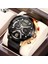 Gümüş Bule Lıge Rahat Spor Saatler Erkekler Için Siyah Üst Marka Lüks Askeri Deri Kol Saati Adam Saat Moda Chronograph Kol Saati (Yurt Dışından) 2