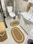 Milda Jüt 2'li Banyo Paspası Çift Taraflı Kaymaz Yıkanabilir Banyo Paspas Takımı 40X60CM & 50X80CM 1