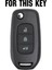Renault Clio 5 Megane 4 Captur Kadjar Symbol Sustalı Silikon Anahtar Kılıfı 3 Buton Siyah 2