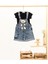 Kız Çocuk Salopet Şort Mavi 5-6 Yaş Denim Mavi 3