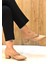 (Oc Shoes) Taş Biye Detaylı Alçak Topuklı Kadın Ayakkabı Nut 3
