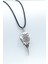 Kuzgun Kafatası - Vegvisir Gümüş Kaplama Unisex Deri İp Kolye kod 329 1