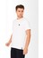 Kısa Kollu Bisiklet Yaka Beyaz Erkek Tshirt M1401TB 4