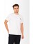 Kısa Kollu Bisiklet Yaka Beyaz Erkek Tshirt M1401TB 5
