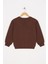 Kız Çocuk Kahverengi Renkli Yesterday Baskılı Sweatshirt 2
