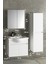 Yıldız 55+35 cm Beyaz Mdf Seramik Lavabolu Asma Banyo Dolabı Takımı 5