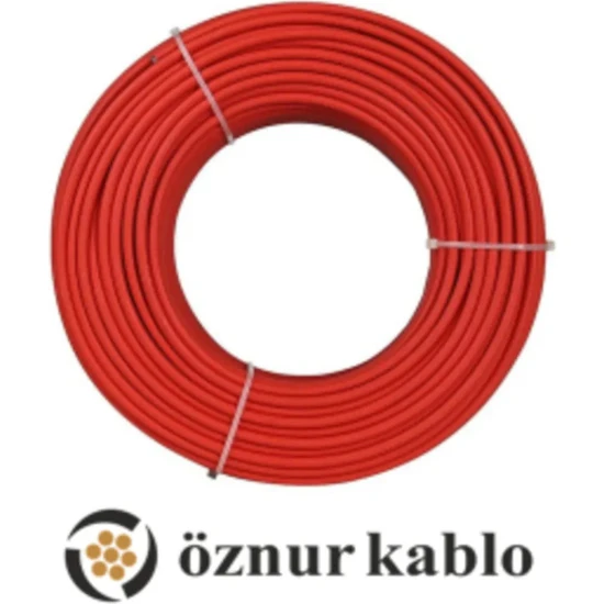 Öznur 7 Metre Öznur 6 mm Solar Kablo H1Z2Z2-K Kırmızı (Fotovoltaik)