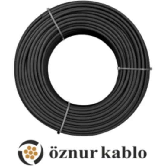 Öznur 3 Metre Öznur 6 mm Solar Kablo H1Z2Z2-K Siyah (Fotovoltaik)